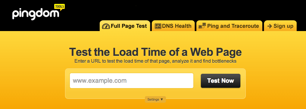 Pingdom's site speed check. Check it out here.