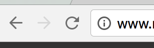 i symbol for non secured sites in chrome