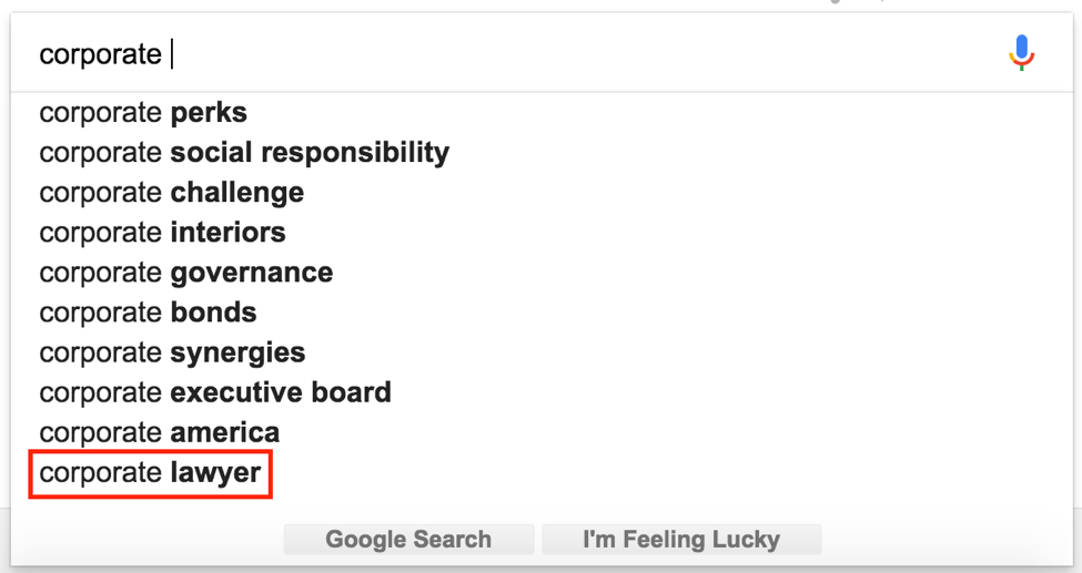 corporate attorney SEO